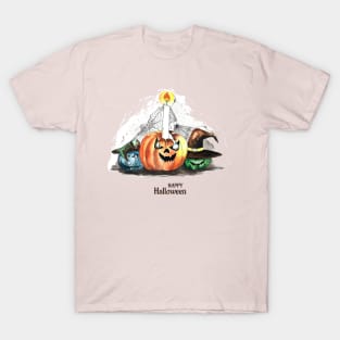 Happy Halloween Pumpkin Horror T-Shirt